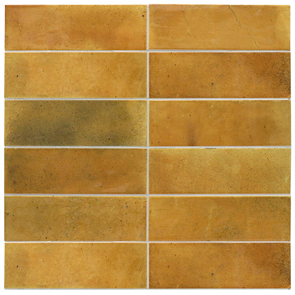 Antiek 3" x 8" Ceramic Subway Tile, Honey Orange