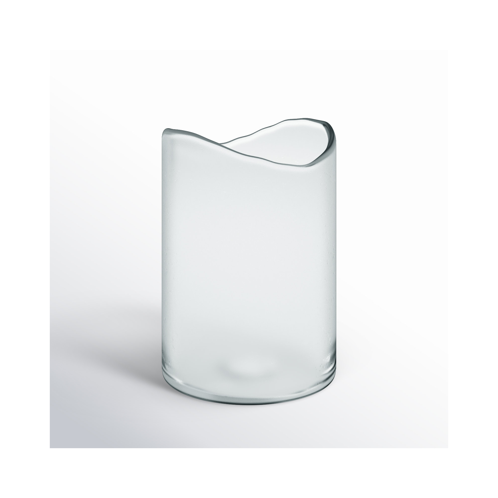 Glass Tabletop Hurricane, 8.75" H x 6" W x 6" D, White
