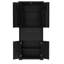 Armoire de rangement noire de 72,5 pouces idéale pour la cuisine, la salle à manger et la salle de bain. Tablette réglable, 2 tiroirs, charnières. Assemblage simple dans plusieurs pièces. Tableaux. Bordure élégante au design élégant-1419245044