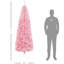 Sapin de Noël 818 branches à branches roses - Sapin mince de 7 pi de hauteur pour des pointes artificielles glamour, style