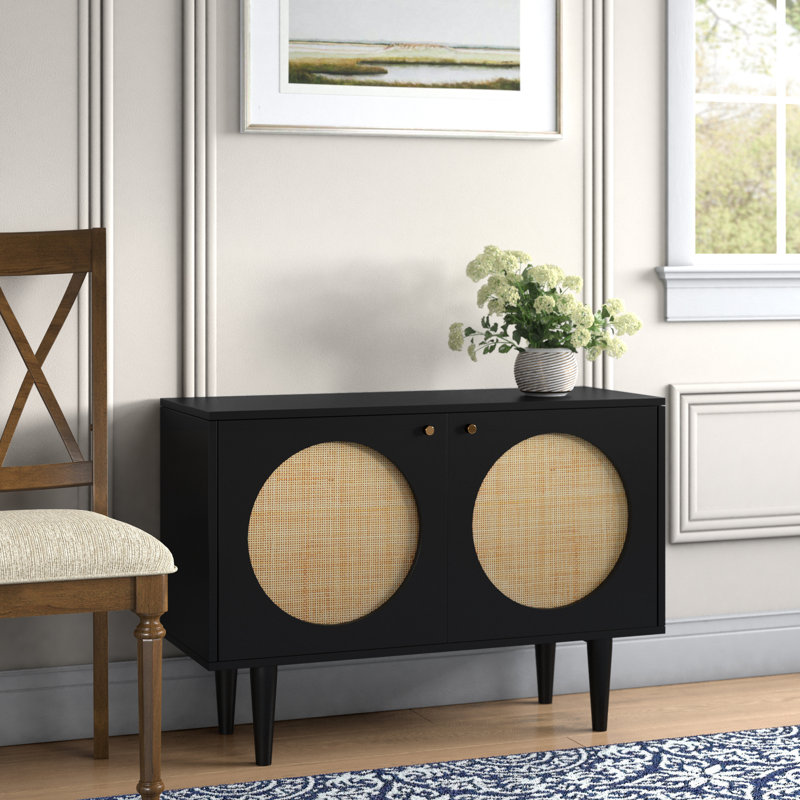 Peltz 39.5'' Solid Wood Sideboard, Black