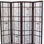 Cloison de 4 écrans de 70 po de hauteur, cerisier avec motif floral asiatique, clôture en bois de cerisier