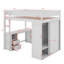 Lit mezzanine double avec placards et bureau-816031751
