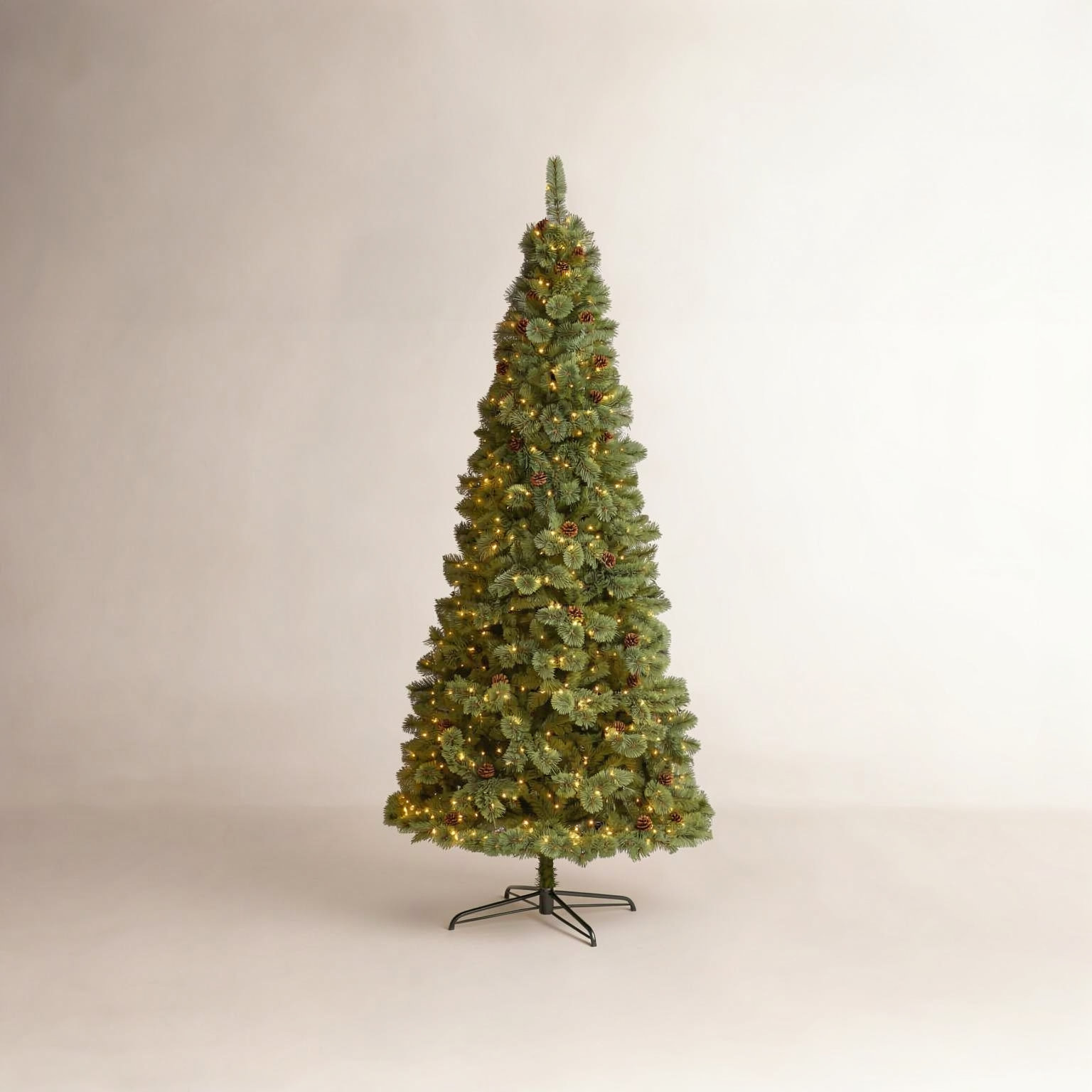 Lighted Artificial Christmas Tree, 9' H