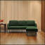 Canapé confortable en tissu de polyester avec repose-pieds pour divers espaces-816013154
