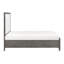 Grand lit plateforme gris avec rangement, choix de chambre à coucher moderne