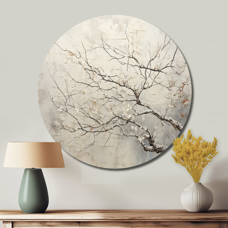Jalissa - Art floral rond en métal, H 23 po x l 23 po