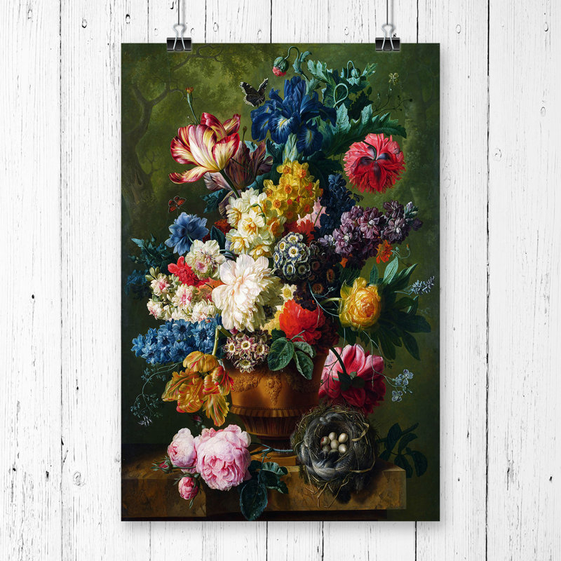 Maria Van Oosterwijk Flower Painting - Frameless Print, 59.4cm H x 42cm W