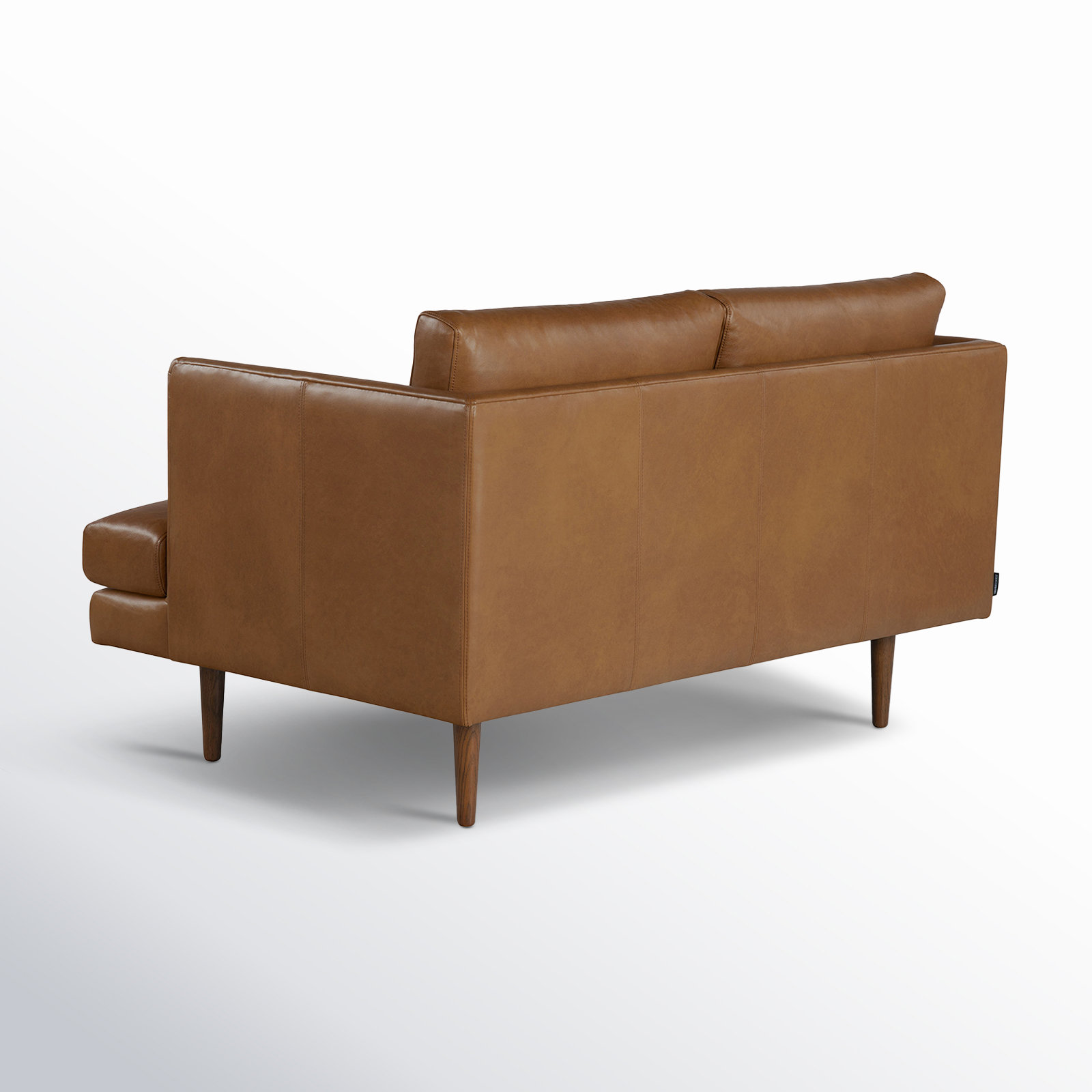 Miller 56" Genuine Leather Loveseat Sofa - Thumbnail 4