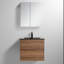 Meuble-lavabo mural 24 po avec lavabo - Armoire murale en bois avec plateau en céramique noir mat, tiroirs à fermeture en douceur et meuble-lavabo simple moderne-1497510546-1497510571