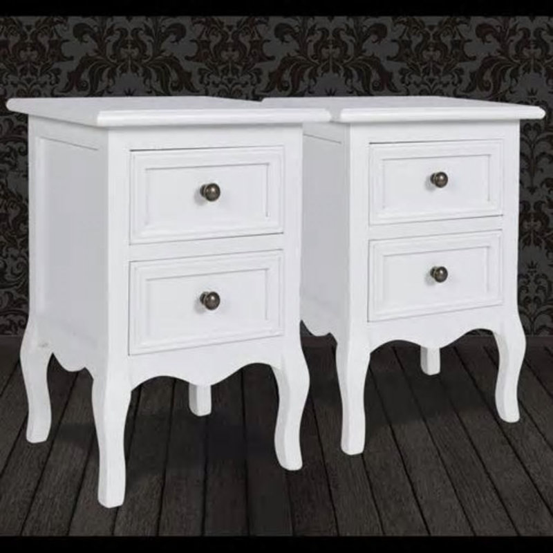 Destenie 30cm W Manufactured Wood Bedside Table