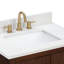 Ensemble de meuble-lavabo 31 po Zoe au fini noyer avec plateau en quartz blanc