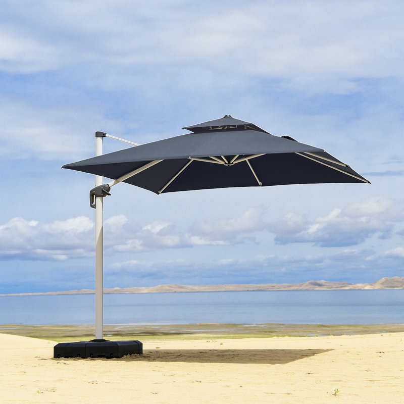 Kolby 3.3m Square Parasol (Must Purchase Base Separately), Black
