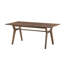 Table de salle à manger rectangulaire en bois Luret avec 6 chaises noires-101121260