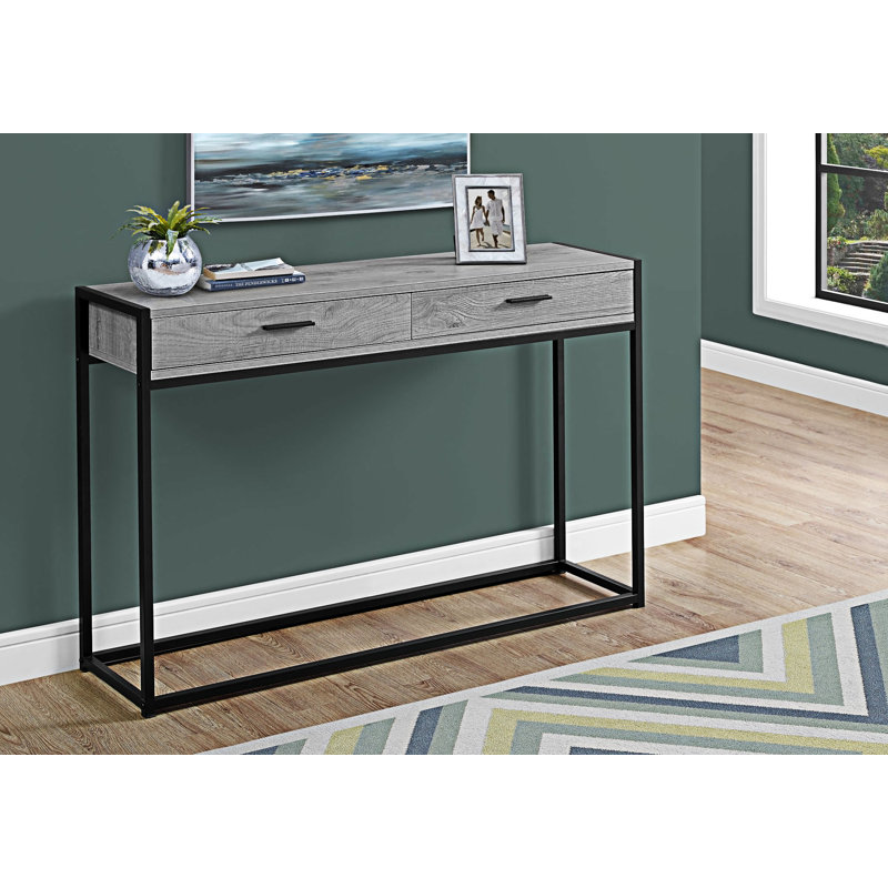Console avec tiroirs de rangement, Gris