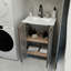Ensemble de meuble-lavabo avec armoire et plateau en résine-615696567