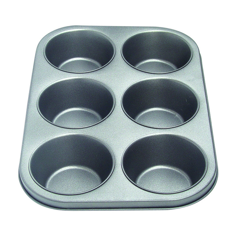 Culinary Edge 6 Cup Non-Stick Steel Muffin Pan with Lid