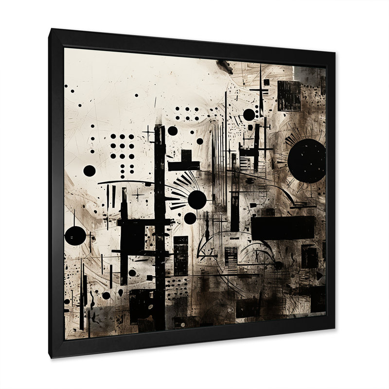Art africain géométrique brun et noir - formes abstraites, impressions d'art mural, H 30 po x l 30 po x P 1 po