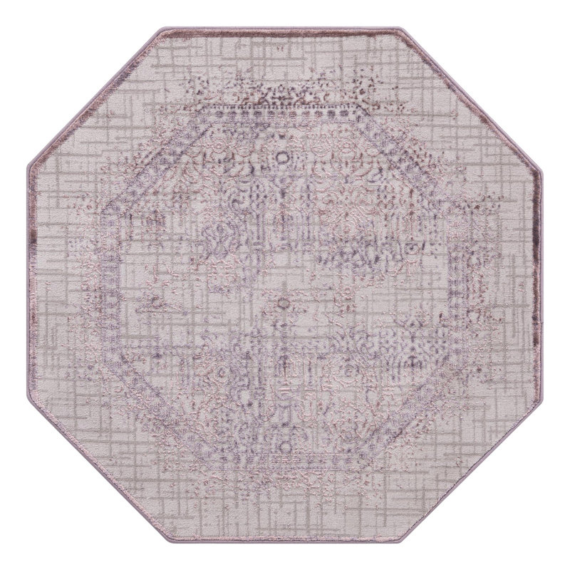 Alissa Abstract Indoor Rug, Octagon 4' x 4'