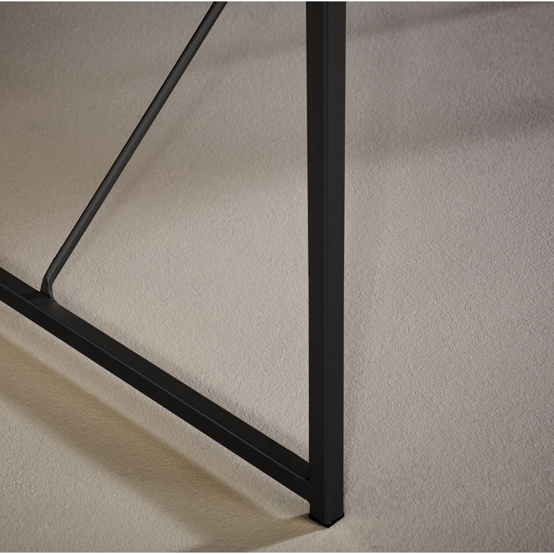 Shartlesville Metal Base Writing Desk, Black, White