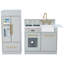 Urban Adventure Little Chef Charlotte Modern Play Kitchen, Silver Gray/Gold-643547765