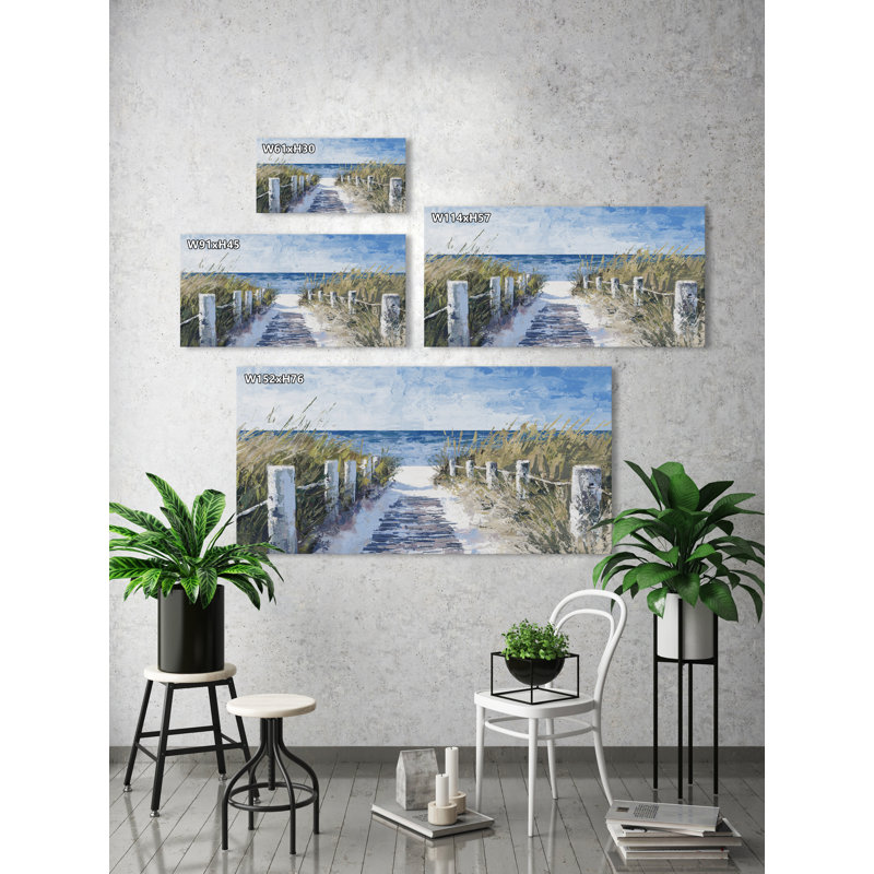 Fine And Sandy - Wrapped Canvas Painting, 30cm H x 61cm W