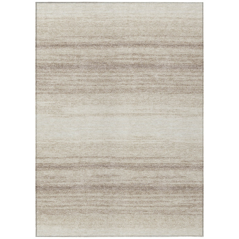 Nira Ivory Washable Indoor-Outdoor Rug - , 10' x 14'