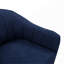Chaise d'appoint de style Mid-Century moderne en chenille bleue et tissu d'ameublement en chenille bleue-1847344021