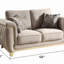 Causeuse en tissu Leena