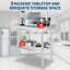 Table de préparation de cuisine d'extérieur robuste en acier inoxydable - Table de travail commerciale avec tablette réglable, coins arrondis, certifiée NSF - pour patio, restaurant, barbecue-130172890