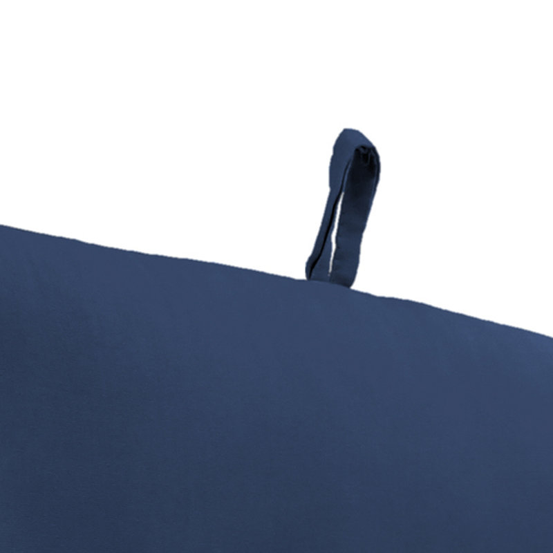 22" x 44" Outdoor Chair Cushion with Ties and Loop, Canvas Navy
