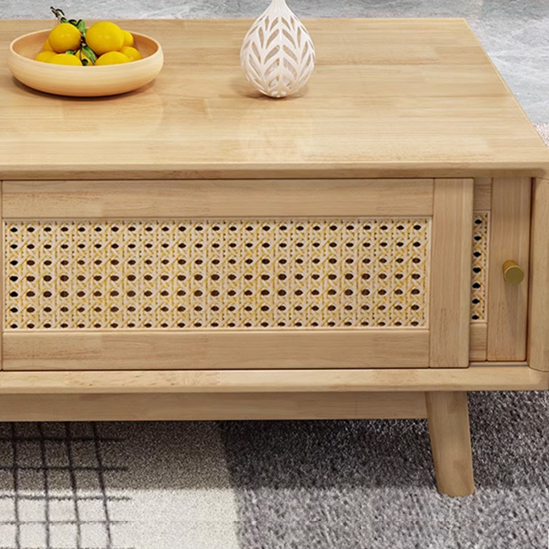 Ensemble de table de salon 2 pièces en bois massif