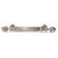 THAMES 3-1/2" C TO C PULL; DECORATED WITH SWAROVSKI® CLEAR CRYSTAL; BURNISHED SILVER FINISH