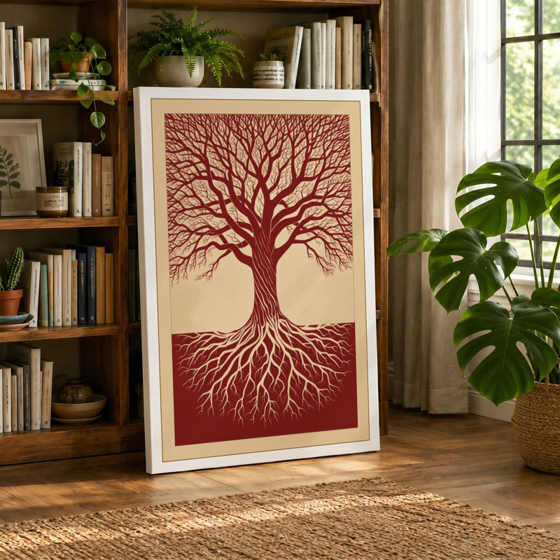 Tree of Life Botanical - Wrapped Canvas, 30x20 - 76.2 x 50.8 cm, White Border
