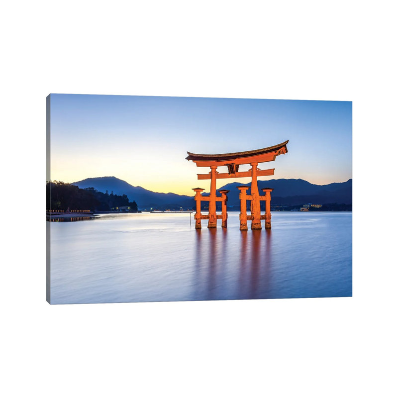 Torii Gate of the Itsukushima Shrine, Miyajima Island, Japan 1 Piece Wrapped Canvas Wall Art