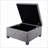 Ottoman with Soft Close Storage, Charcoal Gray Button-Tufted | Solid Wood Legs | Black Finish-123499532