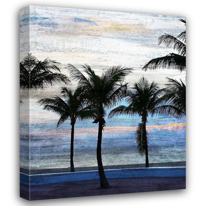 Bay Bay Home ™, art sur toile tendu de la galerie Allen Kimberly: Sunset at the Beach 1, H 24 po x l 20 po