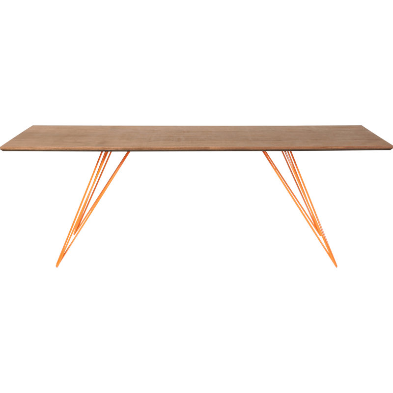 Table basse Williams, Orange, H 18 po x l 54 po x P 23 po, Noyer