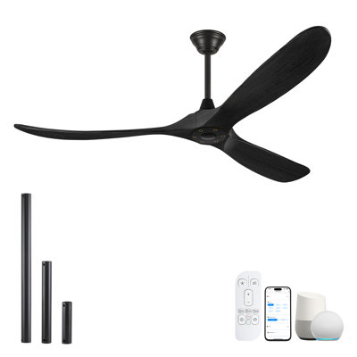 Ceiling Fan No Light, Samrt Ceiling Fan With Remote