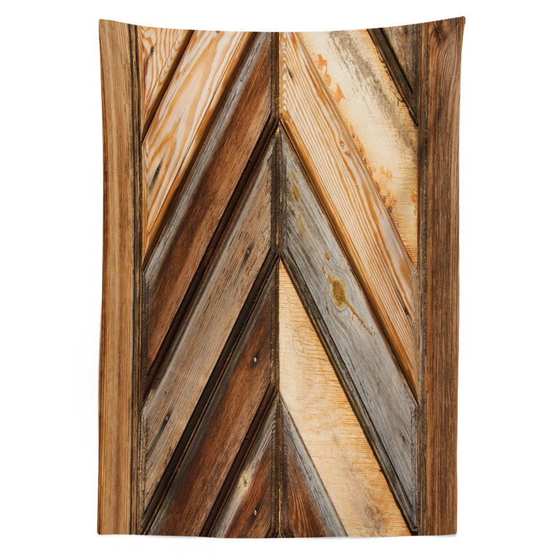 Wooden Fence Tablecloth, 90" L x 60" W