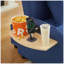 Canapé-lit, canapé-lit convertible 3 en 1 avec dossier réglable, table pliable et USB, type C, fauteuil inclinable réglable, fauteuil pour salon, chambre à coucher, petit espace, bleu foncé