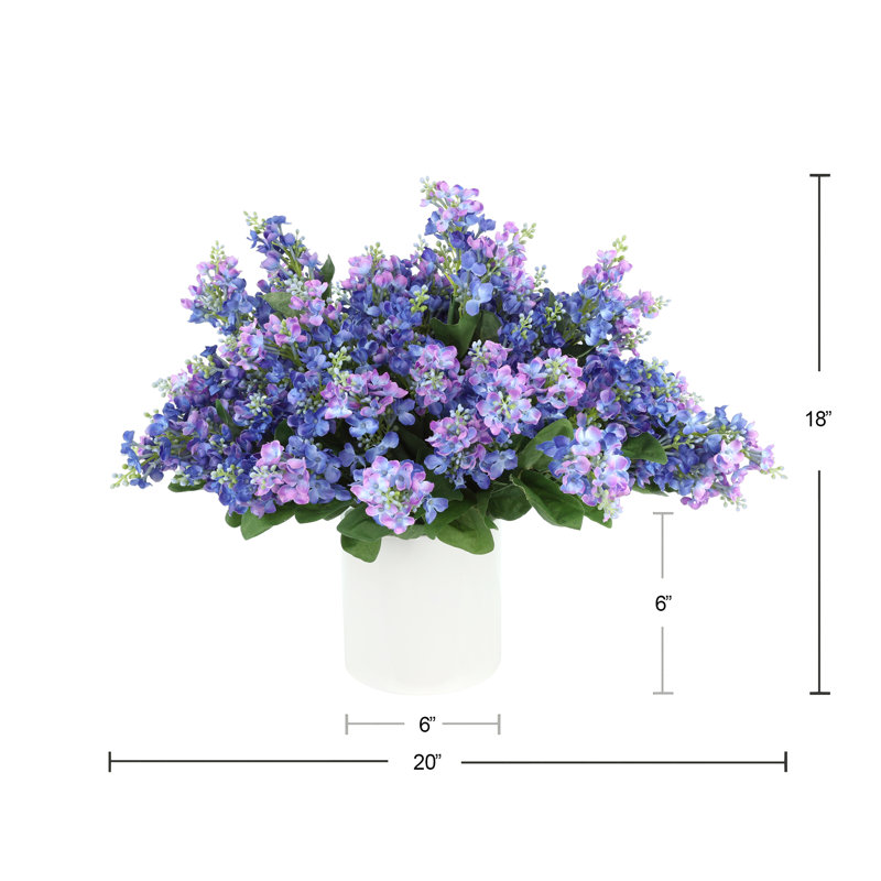 Assorted Lilacs in Fiberstone Pot, 18" H x 20" W x 20" D