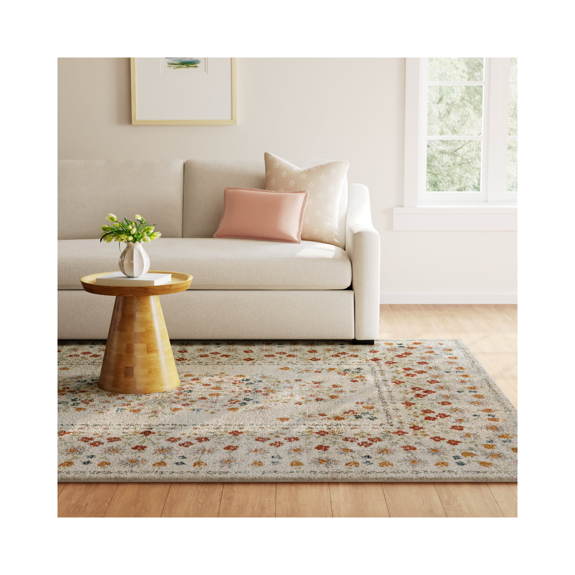 Rifle Paper Co. x Loloi Laurel Linen Area Rug, Rectangle 7'10" x 10'