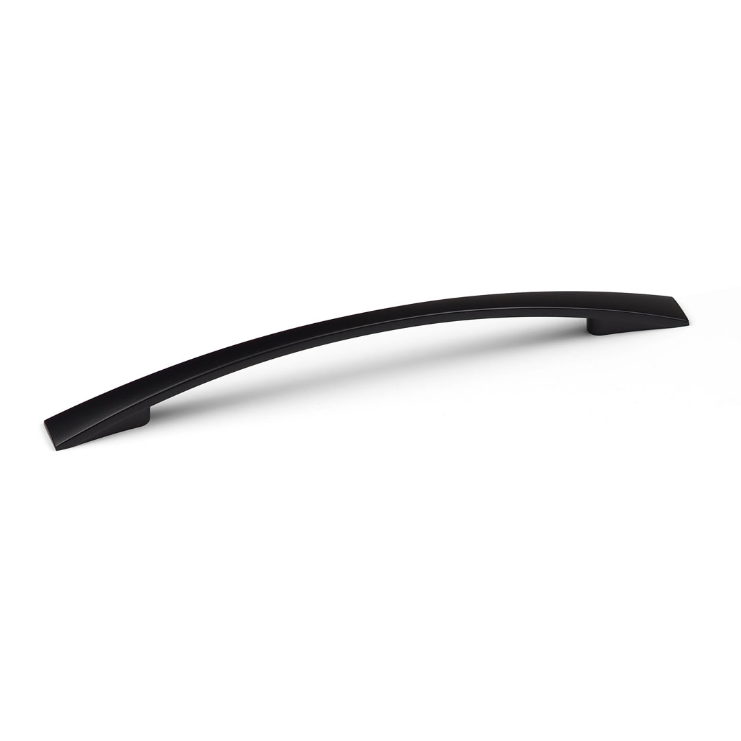 - 160mm Matt Black Cabinet Handle Slim Bow Cupboard Door Drawer Pull Dark Matte Wardrobe Furniture Replacement Upcycle - Image 3