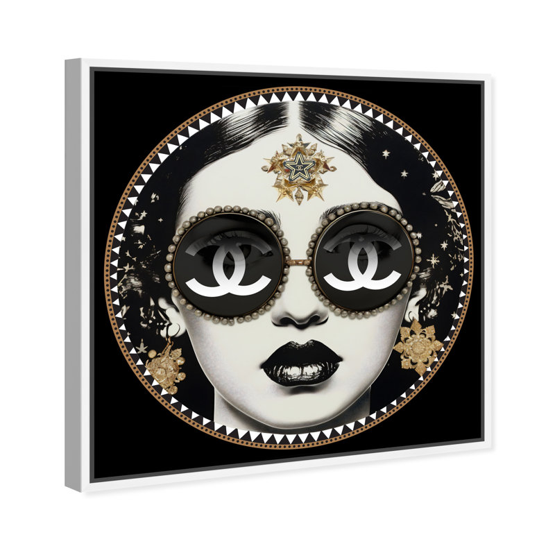Elegant Florentina Canvas Fashion Print by Oliver Gal, 41"H x 41"W, White Frame