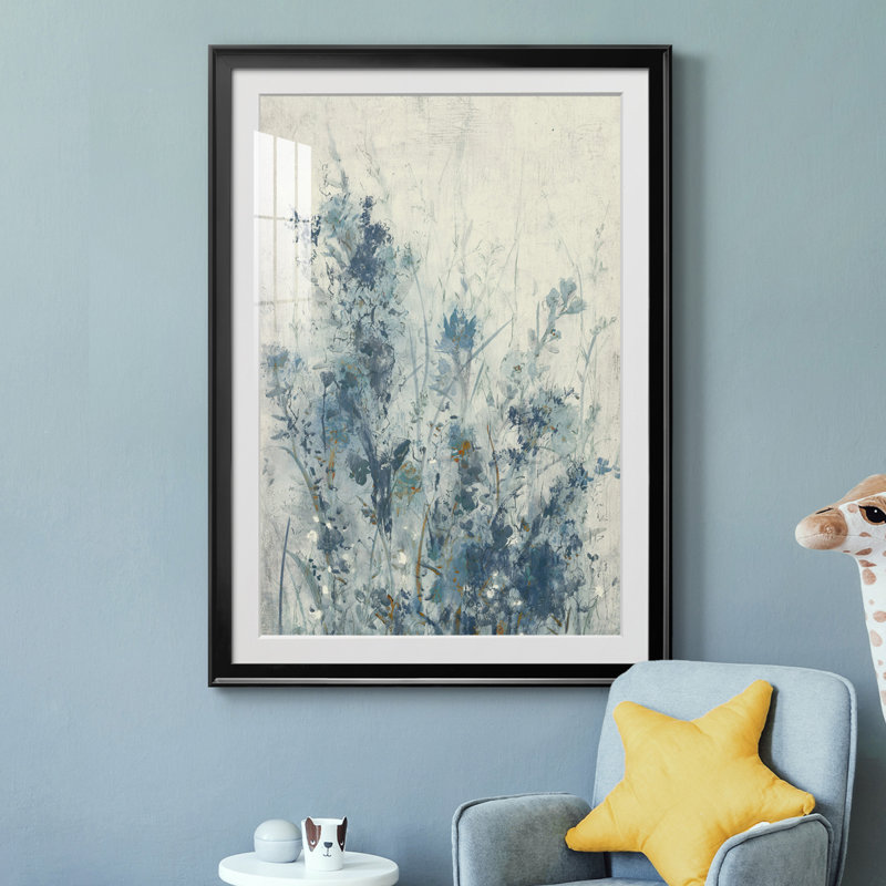 Printemps bleu de l'UA CH - impression, H 42,5 po x l 30,5 po x P 1 po, Cadre noir