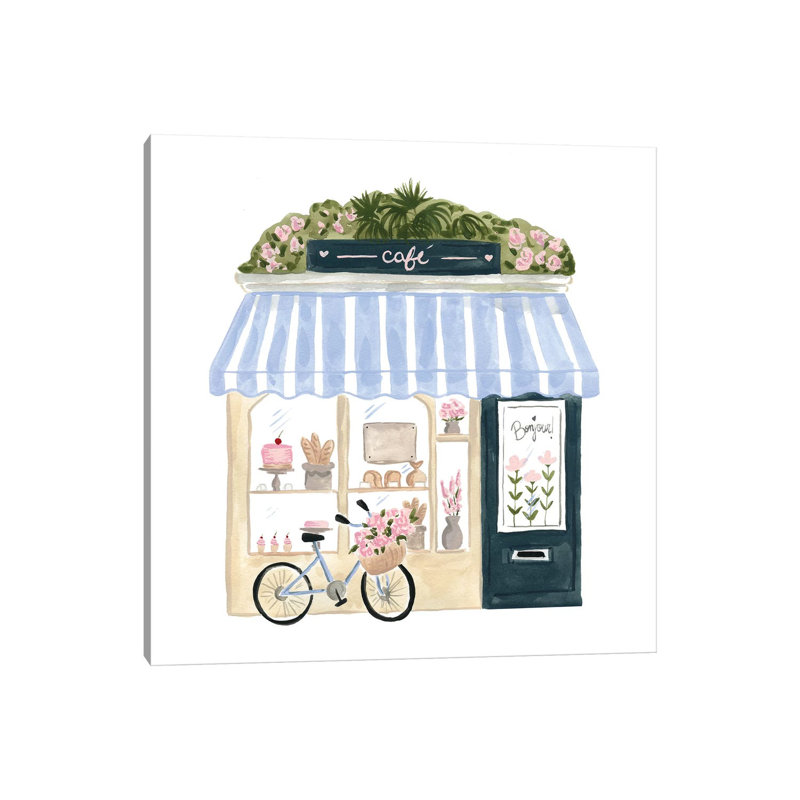 Parisian Café 1 Piece Wrapped Canvas Painting, 30.48cm H x 30.48cm W x 1.91cm D