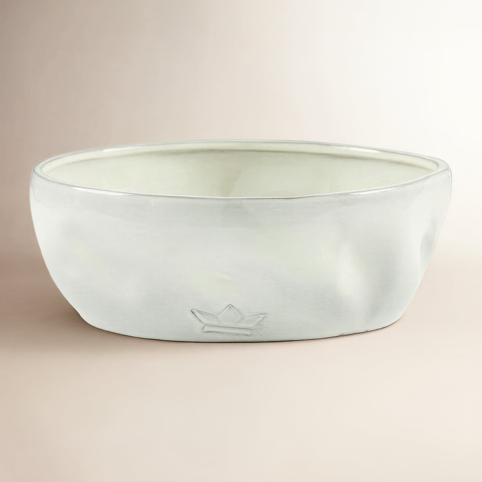 Ceramic Decorative Bowl 2, 6" W X 6" D, White