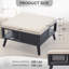 Table basse carrée en rotin avec rangement-98727762