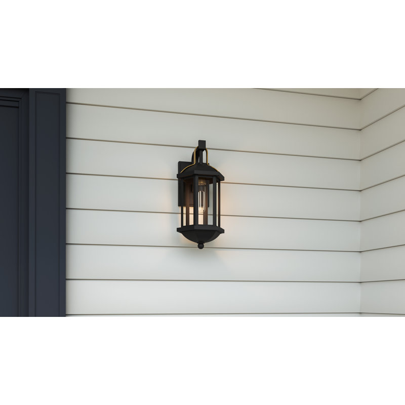 Ingetrud 1-Light Matte Black Outdoor Wall Lantern